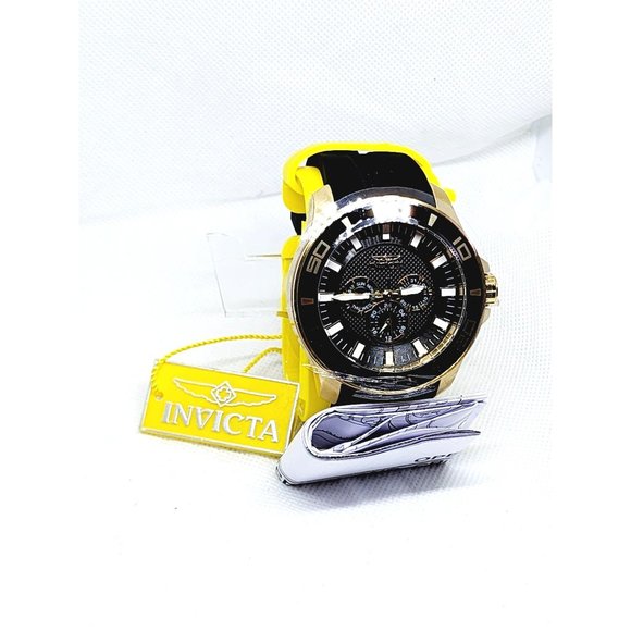 Invicta Pro Diver Men 50mm Stainless Steel Gold Black Chronograph Quartz Watch - Picture 3 of 16
